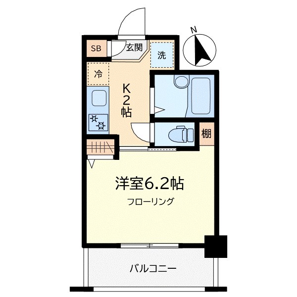 グリーンフォード自由ヶ丘 202号室 間取り