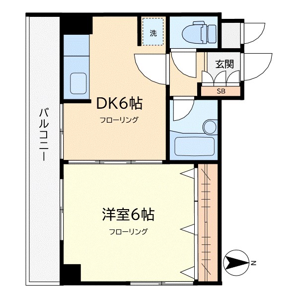 アクシス学芸大 202号室 間取り