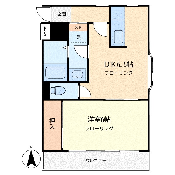 シャンブル都立大 203号室 間取り