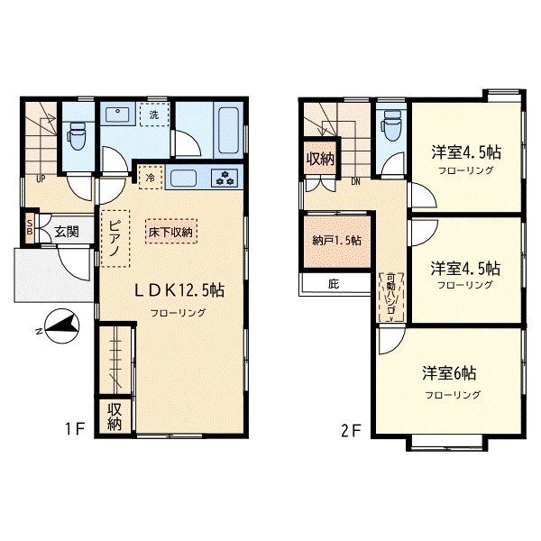 五本木３－２８貸家 間取り