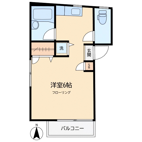 ルミエール 201号室 間取り