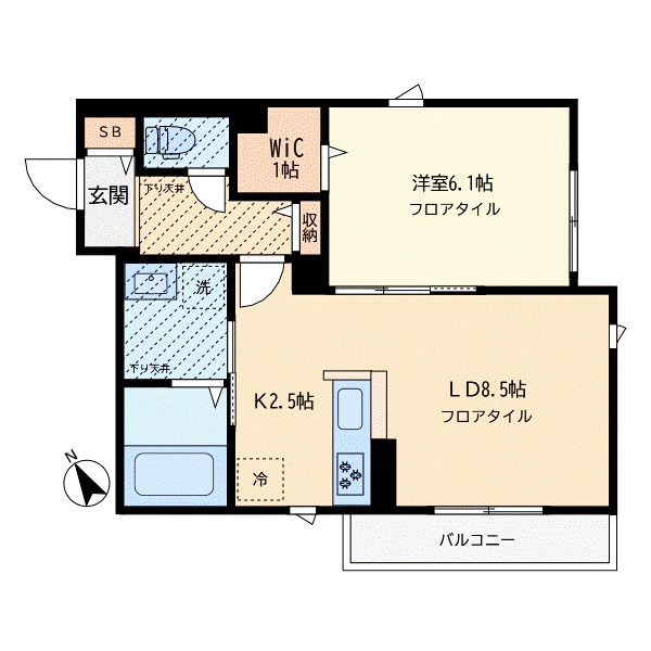 チェーロ学芸大学 101号室 間取り