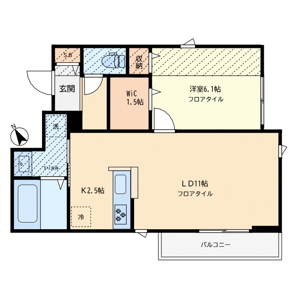 チェーロ学芸大学 201号室 間取り