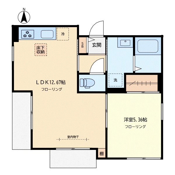 エステート五本木 101号室 間取り