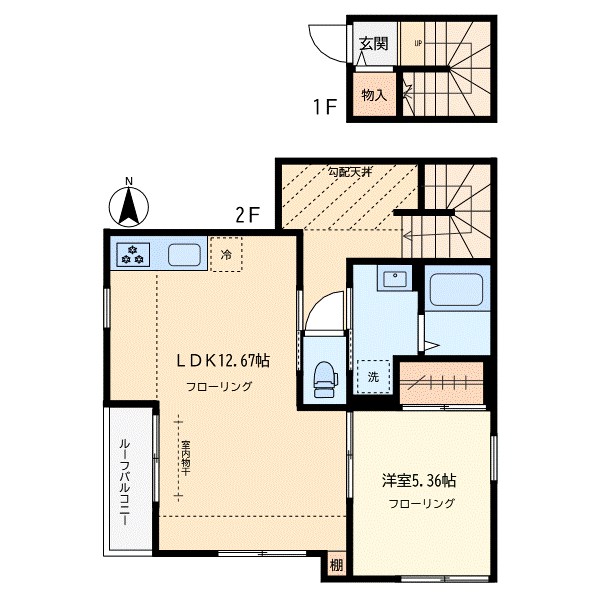 エステート五本木 201号室 間取り