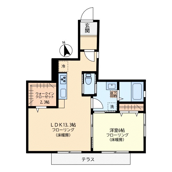 アークメゾン 1F号室 間取り