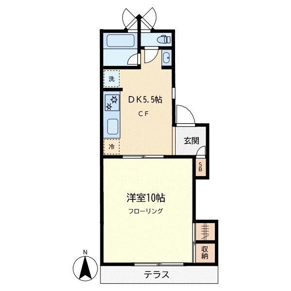 リベールＢ棟 103号室 間取り