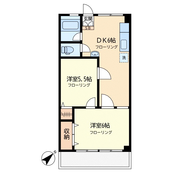 アーバンテラス下馬 105号室 間取り
