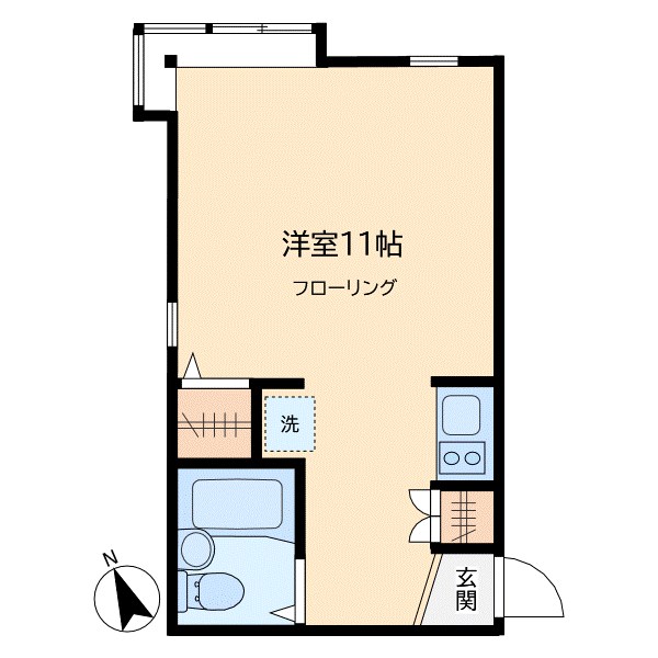 野沢ガーデン 206号室 間取り