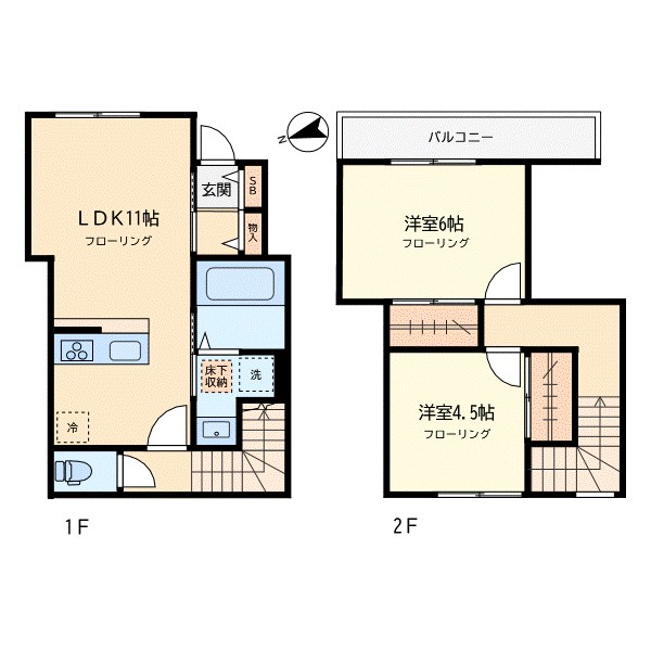 メゾン・トロワ学芸大学 102号室 間取り
