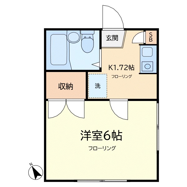 ピノハウス 201号室 間取り