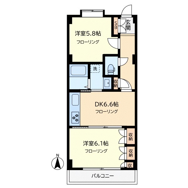 シャングリラ自由が丘 201号室 間取り