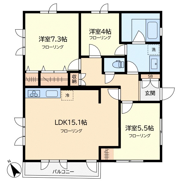 CITRUS　HOUSE 201号室 間取り