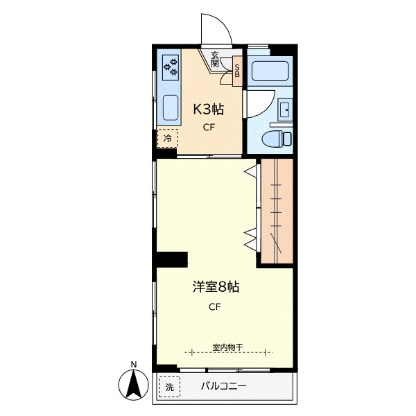 鷹番和光ハイツ 103号室 間取り