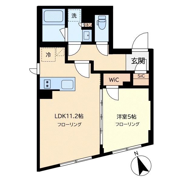 イプセ中目黒 102号室 間取り
