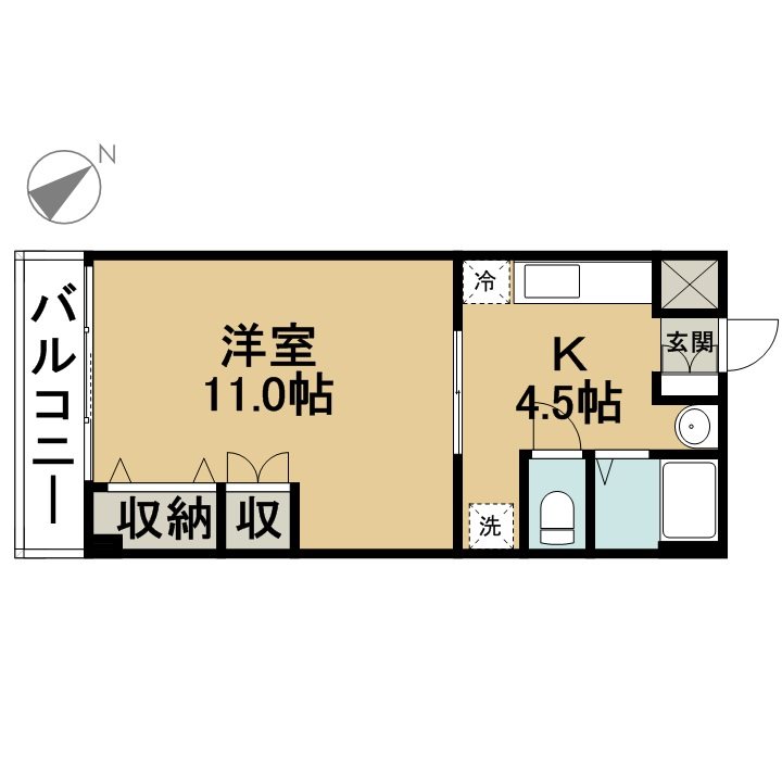 浅井ビル 303号室 間取り