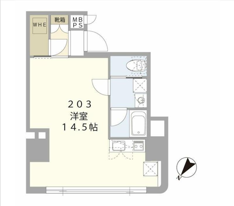 コスモビル 203号室 間取り