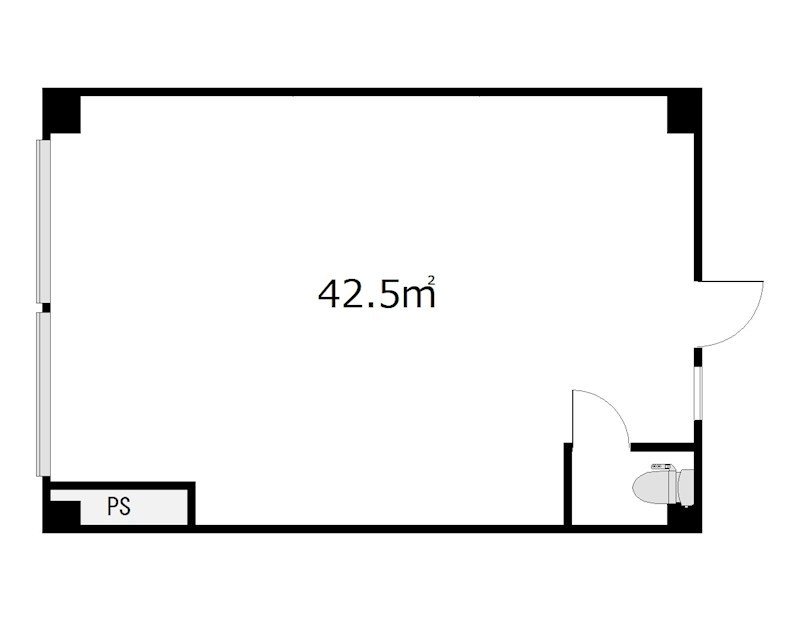 キャピタルコートⅩⅣ 102(1階店舗)号室 間取り