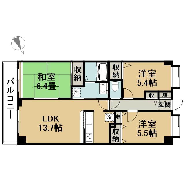 アイエヌ西葛西Ⅱ 間取り図