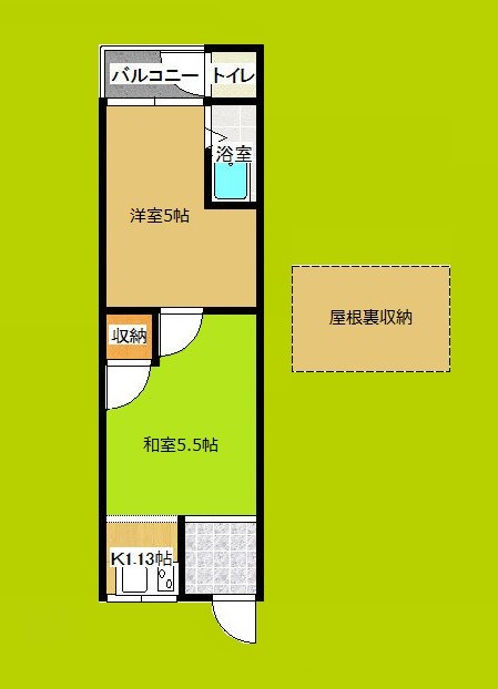 湯里田中コーポ 間取り