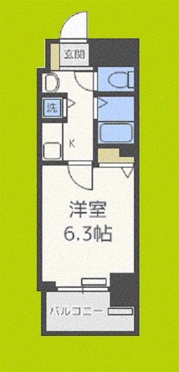 プレサンス心斎橋モデルノ 間取り
