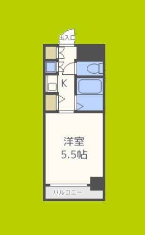 クラウンハイム夕陽丘 間取り