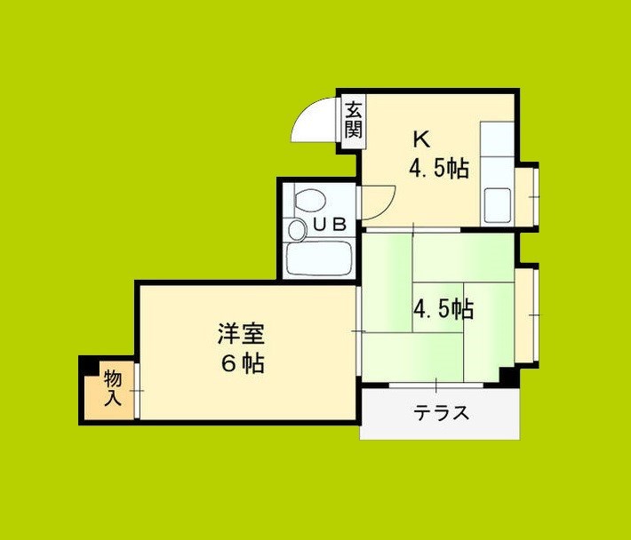 平野西第2シャルマン 間取り
