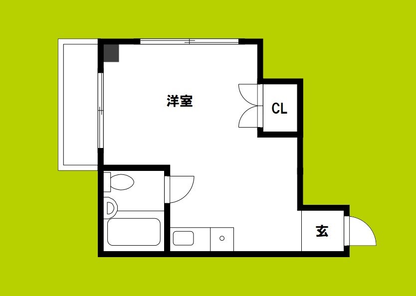 青山ハイツ淡路 間取り