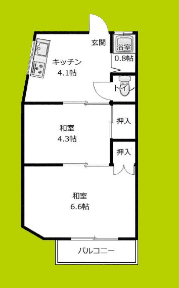 ライオンズ長峡 間取り