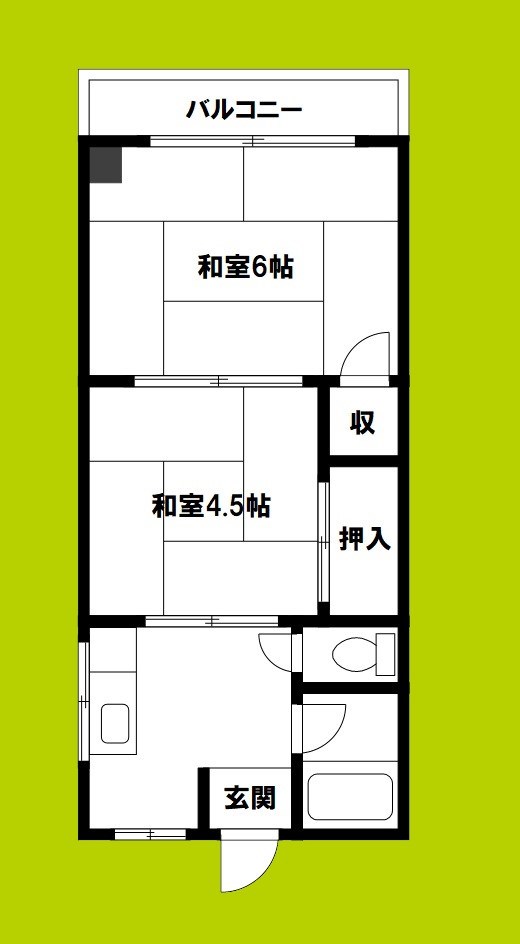 岸ノ里ニューハイツ 間取り