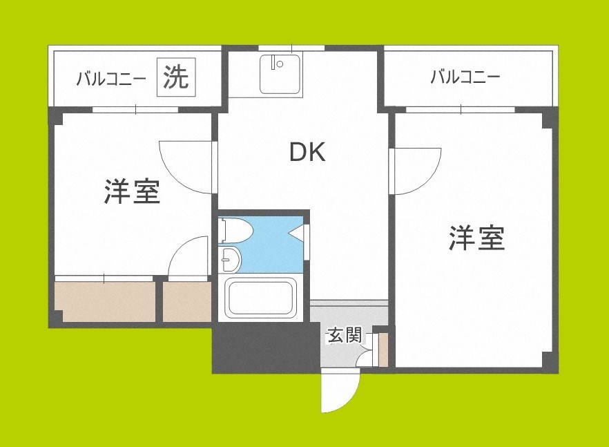 シャトー第2平野 間取り