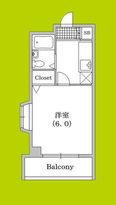 アパルト四天王寺Ⅱ 間取り