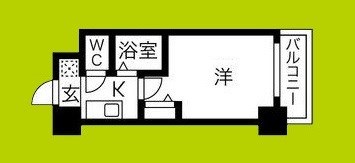 エルミタージュ難波南Ⅶ 間取り