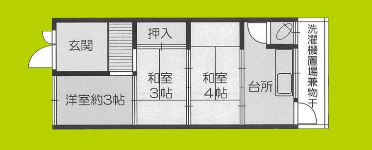 東中浜2丁目　貸テラスハウス 間取り