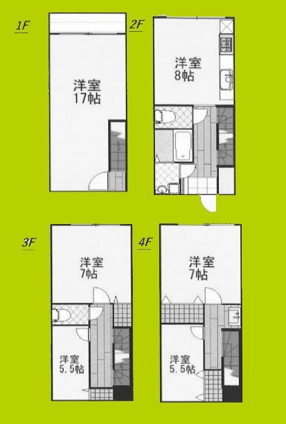 大阪市北区天神橋八丁目貸家 間取り