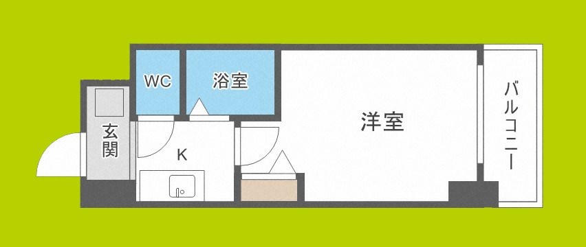 エルミタージュ難波南Ⅶ 間取り