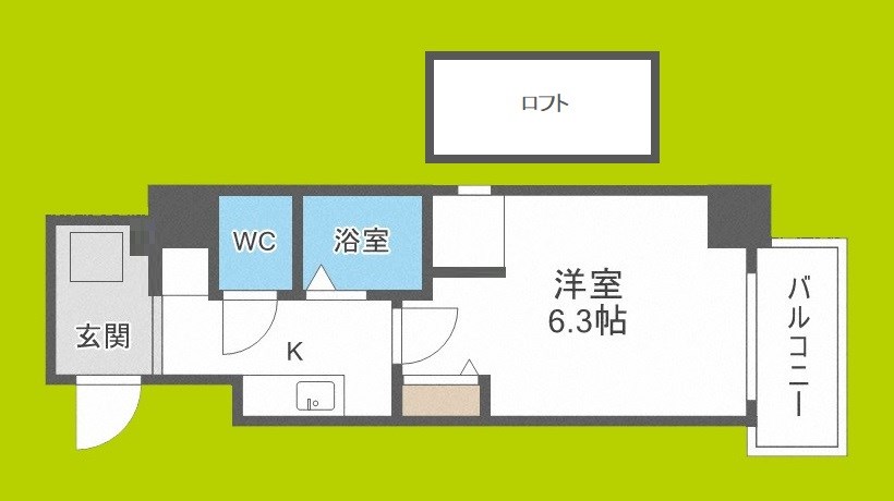エルミタージュ難波南Ⅶ 間取り