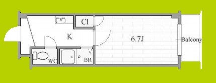 ベルフレージュ北堀江 間取り