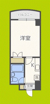 クレインハイツ南堀江 間取り