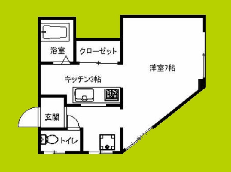 エスタバウ南堀江A棟 間取り
