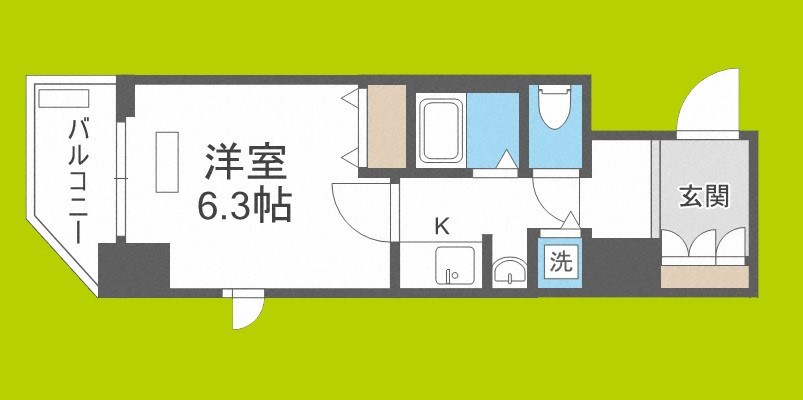 プレサンス心斎橋ザ・スタイル  間取り