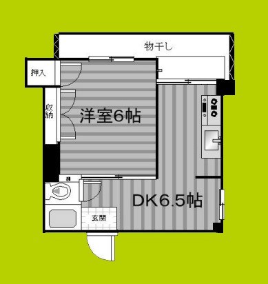 ハイツ北畠 間取り