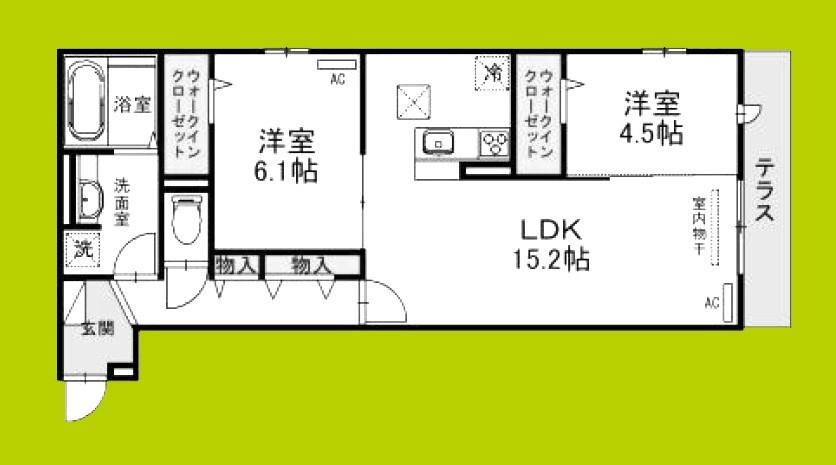 Futawa美章園 間取り