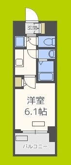 プレサンスタワー難波WEST 間取り