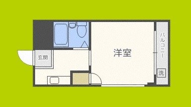 西田ハイツ天王寺 間取り図