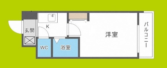 エルミタージュ難波南Ⅶ 間取り