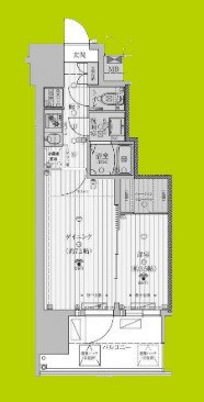 ファーストフィオーレ九条Ⅱ 間取り
