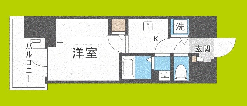 エスリード難波ステーションゲート　ノーステラス 間取り