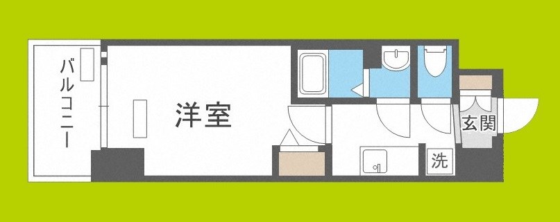 プレサンスOSAKA DOMECITYクロスティ 間取り