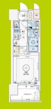 エステムコート難波サウスプレイスⅧハイド 間取り